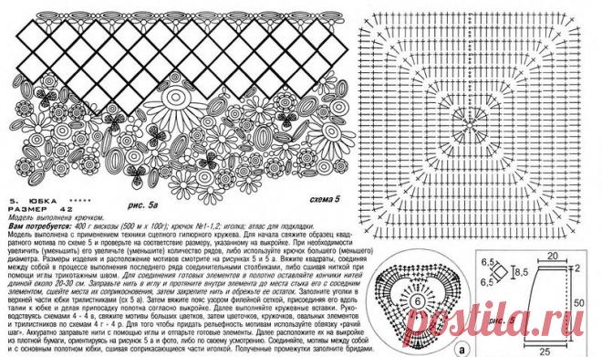 Дизайнер-модельер Флора Мази и Журнал МОД ...представляют - комплект - Топ и юбка.