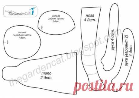 Шьём куколку. Выкройка.