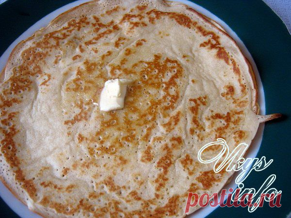 Тонкие блины на сыворотке