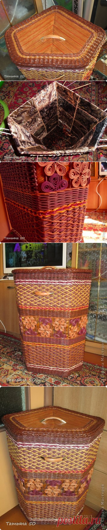 Корзины для белья из газет