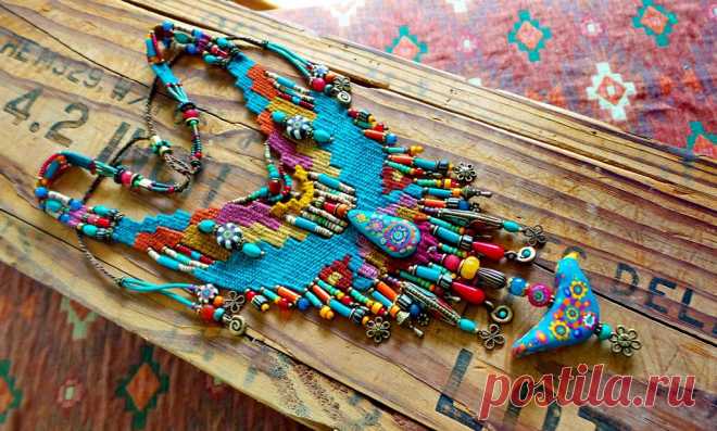 Weaving Jewelry with Handcrafted Fimo beads
