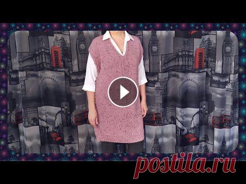 Простая безрукавка спицами. МК. Простая безрукавка спицами. МК....