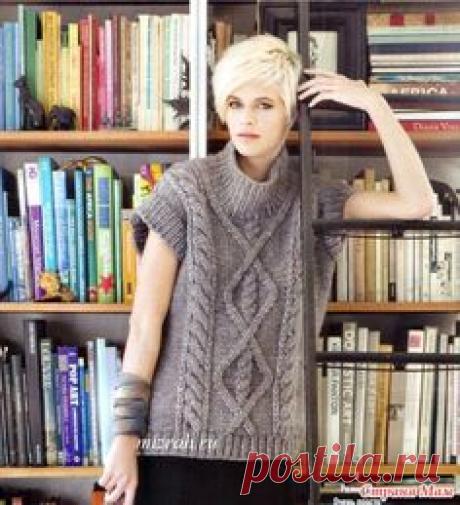 Безрукавка-туника спицами из Vogue. Все размеры