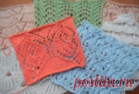 Как вязать ажурные узоры спицами | Ажурные Узоры