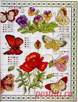 (637) Borboletas - #1 | Ponto Cruz by Susana | PUNTO CRUZ