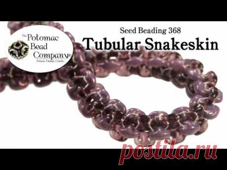 How to Make a Tubular SuperDuo Snakeskin Bracelet (Seed Beading 368)
