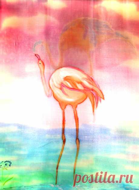 Поцелуй - двухслойный батик