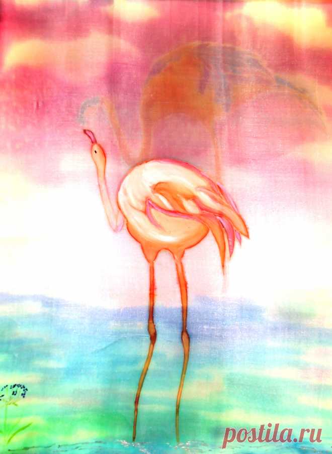 Поцелуй - двухслойный батик