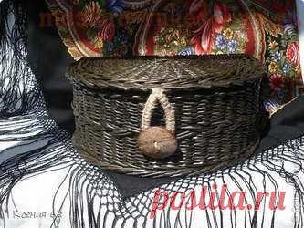 МК по плетению из газет: Сундучок