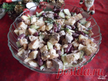 Салат с говядиной и фасолью - пошаговый кулинарный рецепт =)