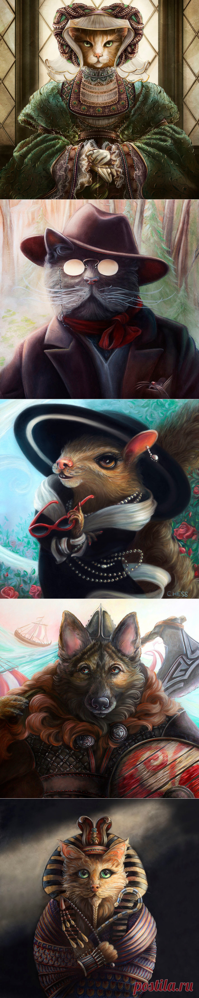 Антропоморфные животные, вдохновленные знаменитыми личностями (13 фото) » Картины, художники, фотографы на Nevsepic