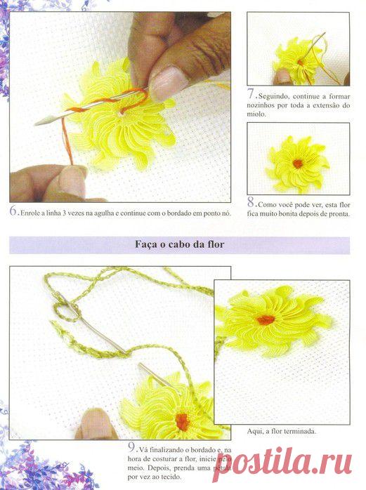 Цветики, цветочки из тесьмы вьюнок