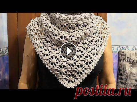 Бактус крючком, ажурные ромбы. Бактус для начинающих, подробный М К Бактус ажурный, расход пряжи один моток, в 100гр.=440м. Отличный рисунок для шали. Если Вам нравится мой канал и вы хотите его поддержать - карта сбер...