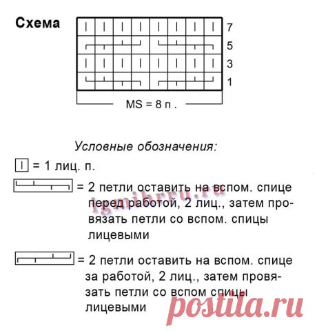 Уютный удлиненный пуловер голубого цвета с узором из сот. Вязание спицами