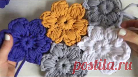 Цветочный ковер. Безотрывное вязание крючком/Crochet flower