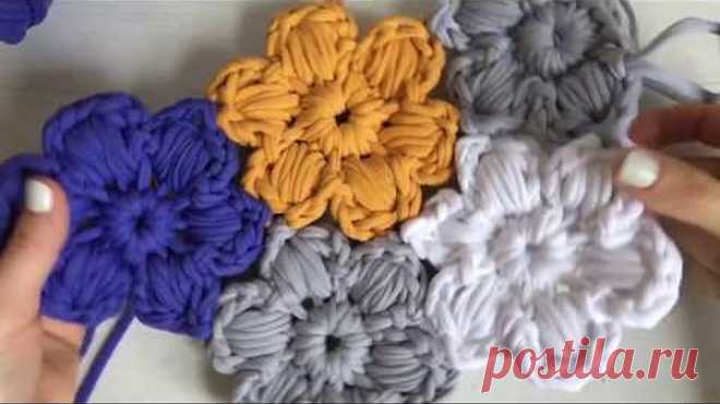 Цветочный ковер. Безотрывное вязание крючком/Crochet flower