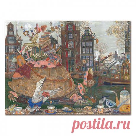 "Чудо-черепаха" Керамическая плитка 15х20 см - купить по выгодной цене | Artangels.ru