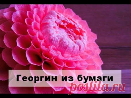 DIY Большой георгин из гофрированной бумаги. Гигантские цветы из бумаги. Свадебный декор. Георгины
