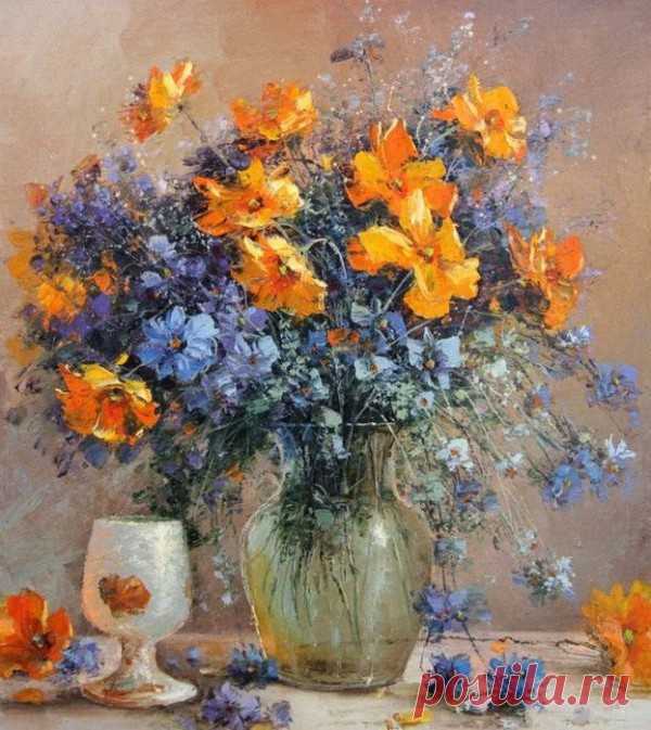 Художник Алексей Хлебников.Цветочное