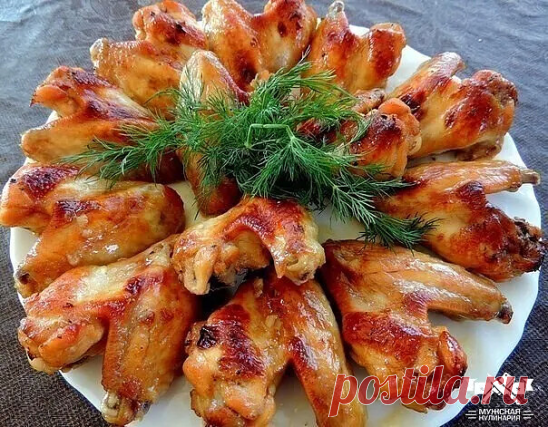 Куриные крылышки в медово-соевом соусе