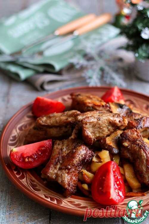 Жаркое из свиных ребрышек с грибами – кулинарный рецепт