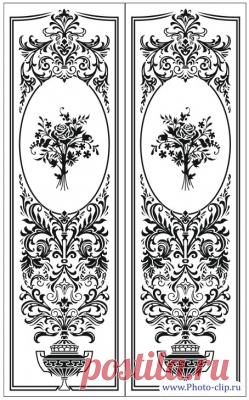 Ваза в векторе пескоструйный рисунок