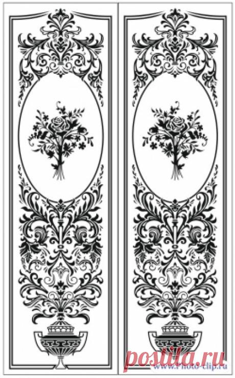 Ваза в векторе пескоструйный рисунок