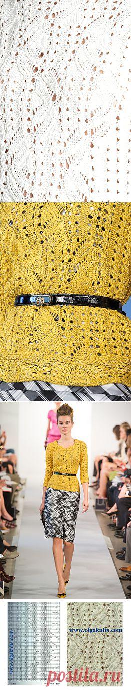 Olgaknits. Вязание на спицах и крючком!: Модели Oscar de la Renta 2013 со схемой узора.
