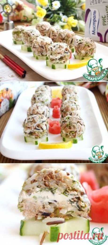 Рисовые шарики с тунцом и сливочным сыром
