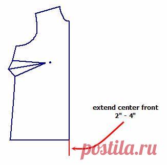 Внесение корректировок в модели лифа для полного животика.