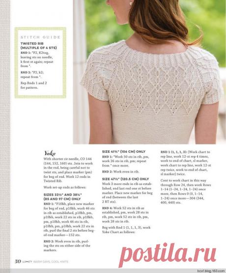 Вязание спицами пуловер с коротким рукавом. Связать пуловер с короткими рукавами | Домоводство для всей семьи.