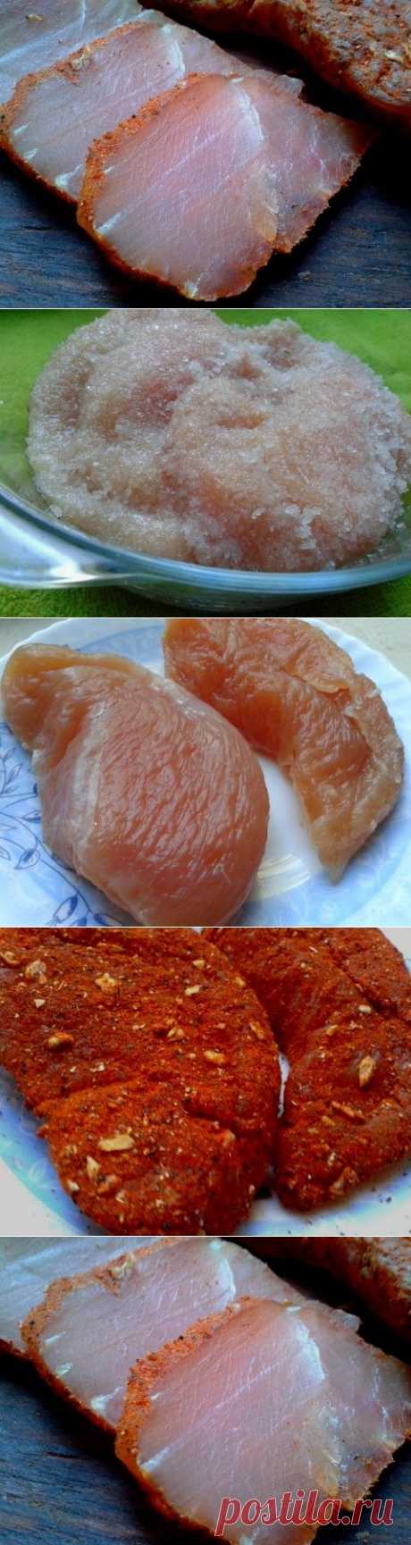 Сыровяленая куриная грудка, проще не бывает....