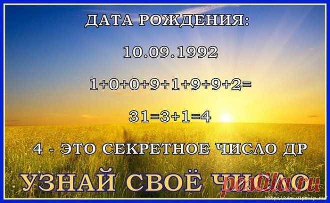 Что означает Ваше число рождения?