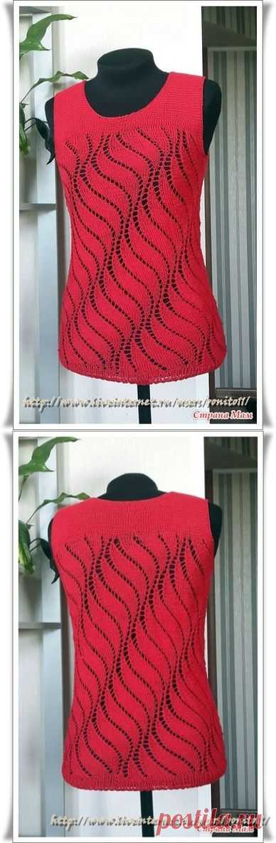 Вязание: топ "Волна"