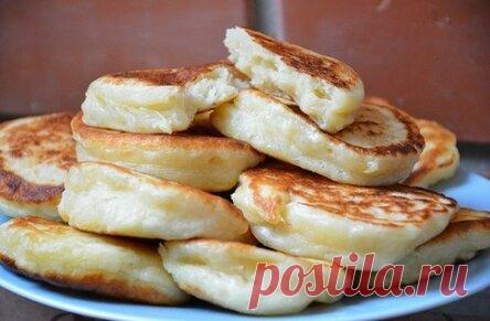 Пышные оладушки на кефире