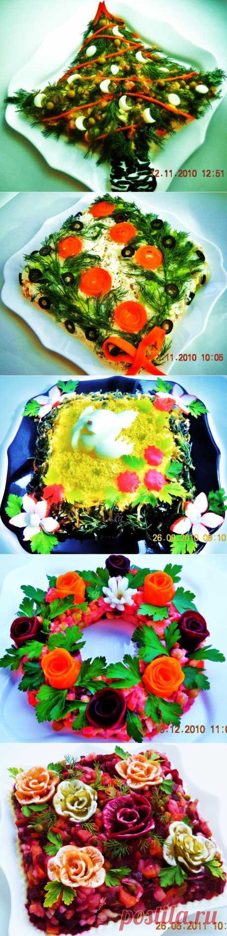 10 вкуснейших нарядных салатов на новогоднем столе!