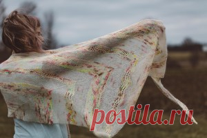 Палантин с ажуром Birds of a Feather - Вяжи.ру