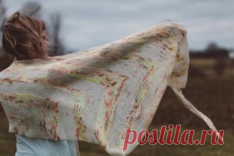 Палантин с ажуром Birds of a Feather - Вяжи.ру