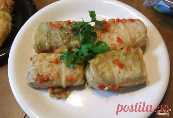 Голубцы с фаршем и рисом - кулинарный рецепт на Повар.ру