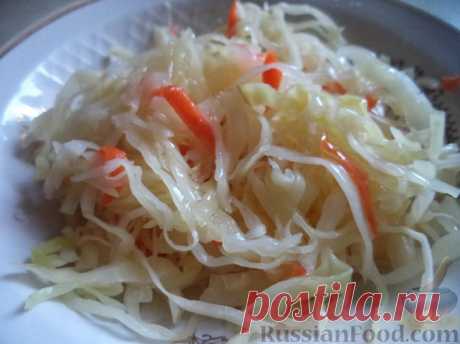Рецепт: Квашеная капуста (быстрый способ) на RussianFood.com