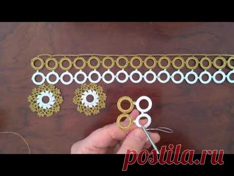 26❤️ Halkalı çiçekli havlu kenarı modeli🙏🌹#dantel#keşfet#handmade