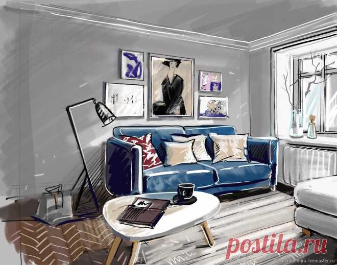 Визуализация интерьера, в программе procreate  и   ручная подача – заказать на Ярмарке Мастеров – KFBE6RU | Дизайн, Реутов Визуализация интерьера, в программе procreate  и   ручная подача в интернет-магазине на Ярмарке Мастеров. сотрудничаю с дизайнерами интерьера, ландшафтными дизайнерами. Владею ручной подачей и работаю в компьютерной программе procreate.