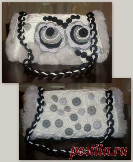 сумка-муфта &quot;Холодные розы&quot;