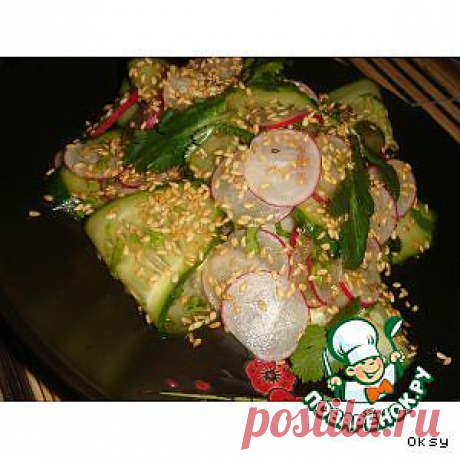 Японский салат с огурцом и редисом - кулинарный рецепт