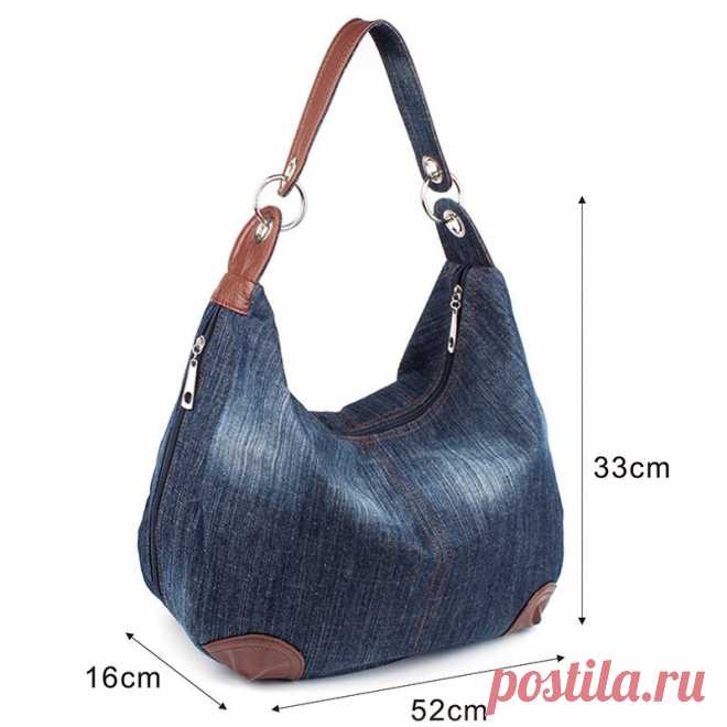 Grande Denim sacos de mão senhoras mulheres bolsa Hobo Big bolsas e bolsas Jean Tote Shopper saco do mensageiro Cross body bolsa de ombro em Sacos de ombro de Bagagem & Bags no AliExpress.com | Alibaba Group