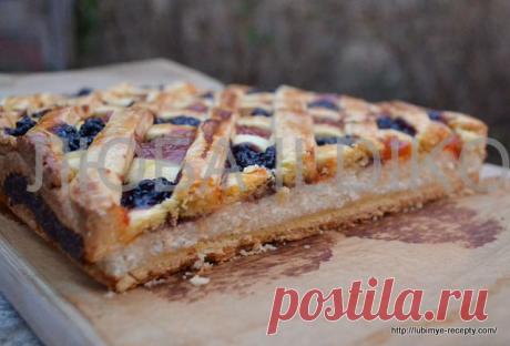 cимпатиШный ПИРОГ с творогом и вареньем &quot;Pешётчатый&quot;.