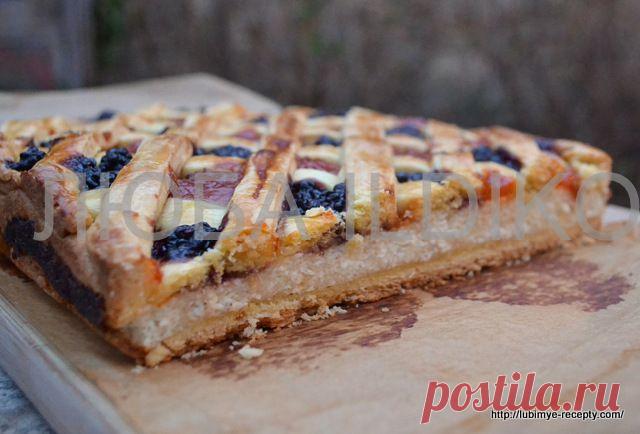 cимпатиШный ПИРОГ с творогом и вареньем "Pешётчатый".