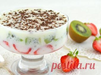 Фрукты в зефирном креме - домашний рецепт от Простоквашино