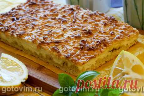 Тертый пирог с творогом и лимоном