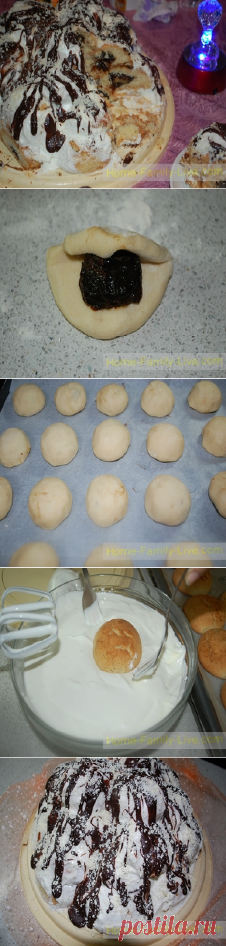 Торт Пьяный Чернослив - пошаговый фоторецепт - десертКулинарные рецепты